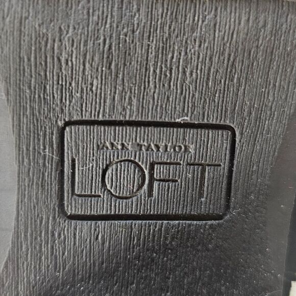 Ann Taylor LOFT 100% Leather Suede Ankle Luxe Boots Sz 8.5 Black Moto Utility - Picture 13 of 13